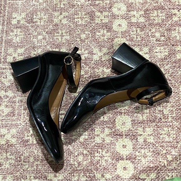 Bobbies Black Women's Ankle Strap Heels - Picture 3 of 10